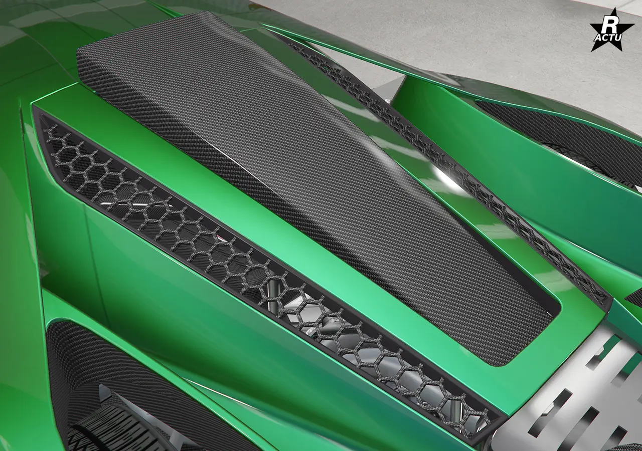 Calandre à mailles hexagonales en carbone