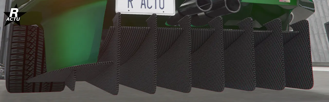 Diffuseur GT en carbone sous le pare-chocs arrière.