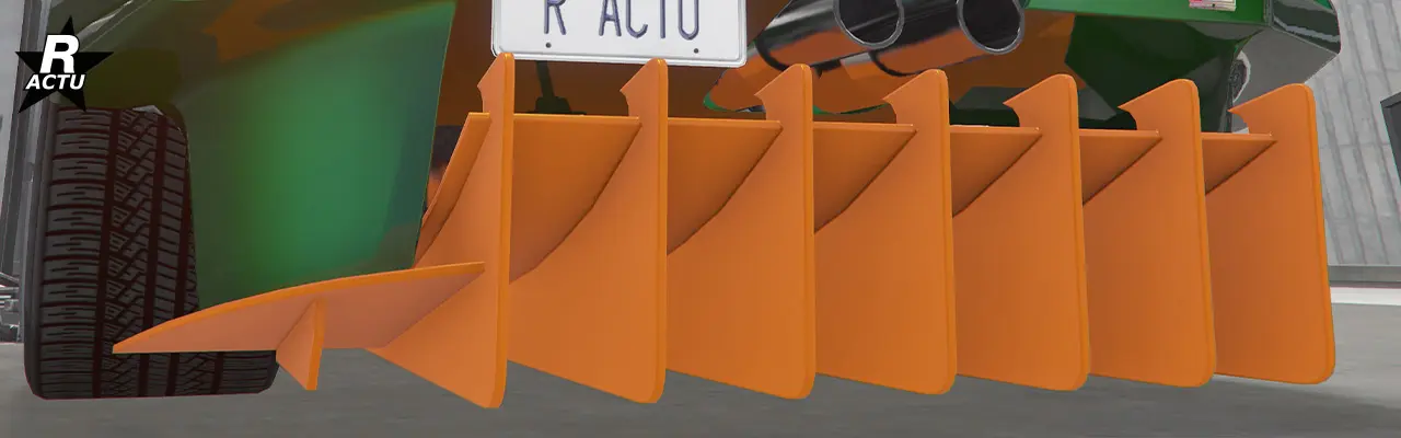 Diffuseur GT couleur secondaire sous le pare-chocs arrière.