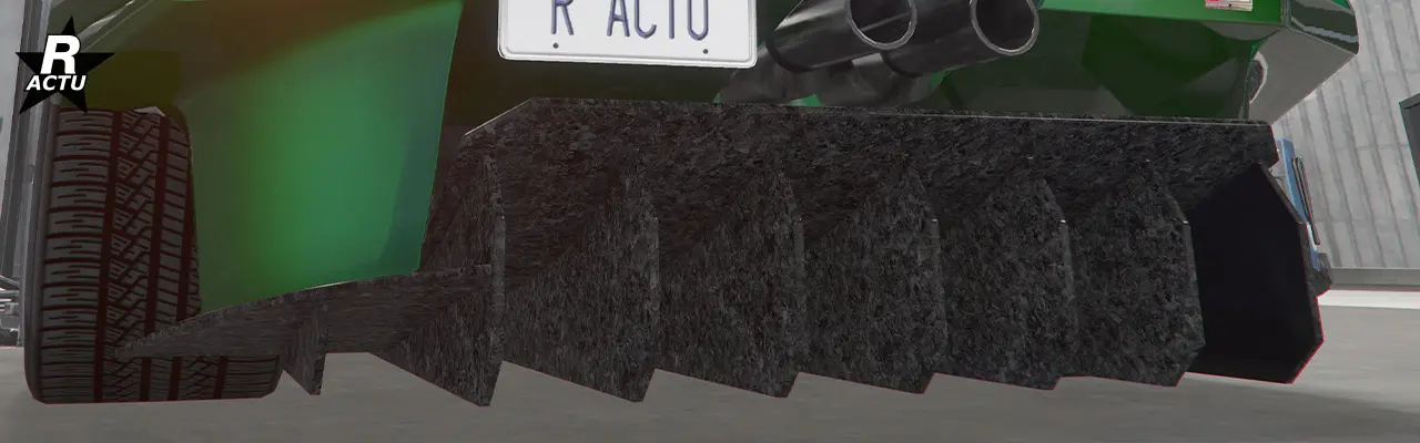 Diffuseur arrière en carbone brut, de forme râteau sous la caisse.