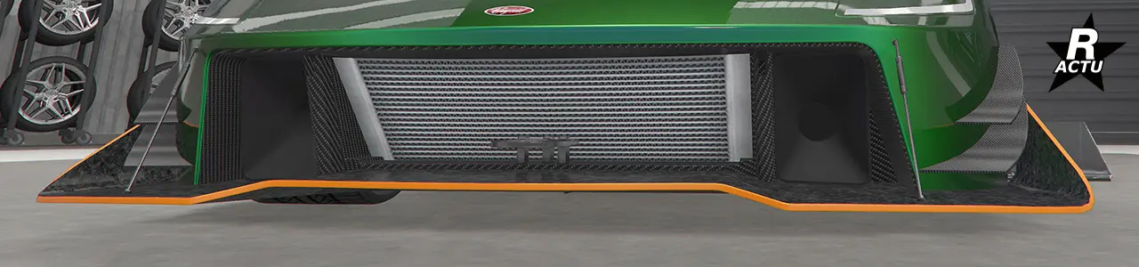 Séparateur GT HSW en carbone brut et finitions couleur secondaire.