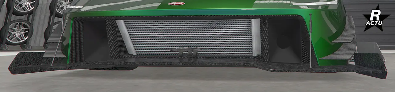 Séparateur HSW rallongé en carbone brut.