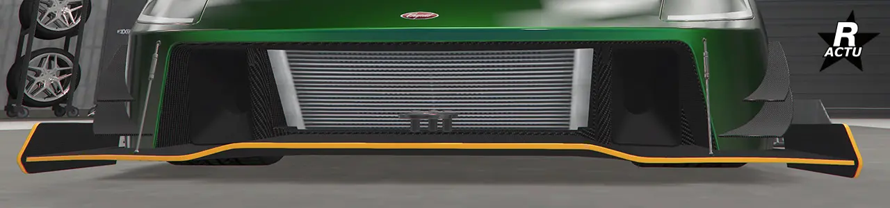 Séparateur rallongé avec finitions couleur secondaire.