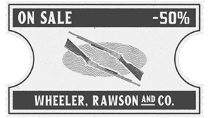 Coupon promotionnel de 50% sur un fusil.