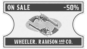 Bon de réduction de 50% sur des révolvers.