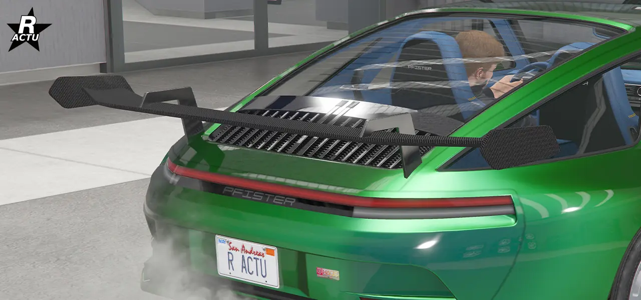 Aileron GT en fibres de carbone.