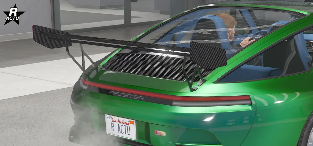 Aileron à deux lamelles en fibres de carbone.