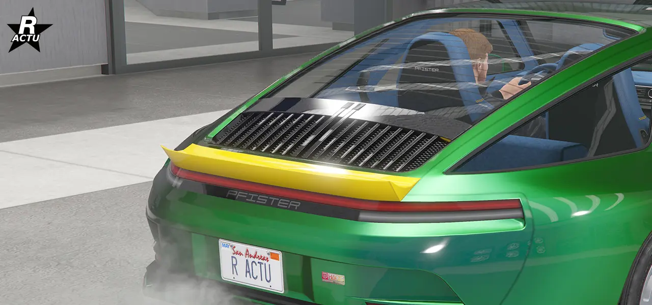 Aileron couleur secondaire en forme de bec de canard.