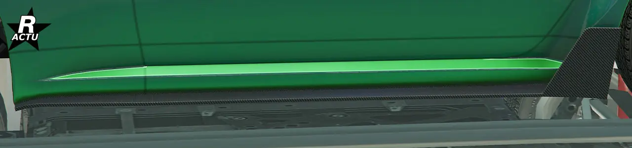 Bas de caisse effilé en fibres de carbone