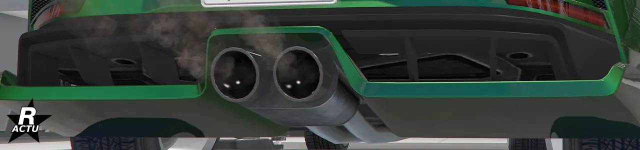 Double pot d'échappement rond 