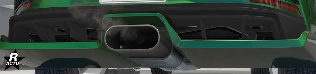 Sortie d'échappement ovale.