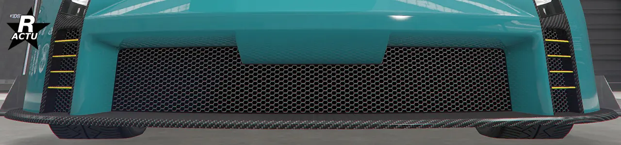 Calandre de série sans aucune lamelle au centre du pare-chocs avant.