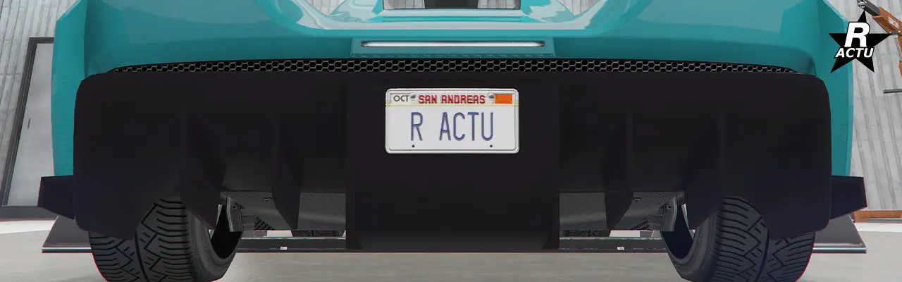 Double ailettes noires sur le diffuseur sous le pare-chocs arrière.