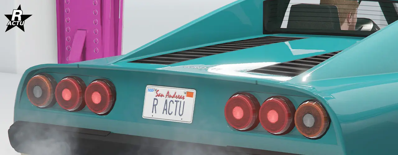 L'arrière de la voiture Grotti Itali Clasique avec aucun aileron.