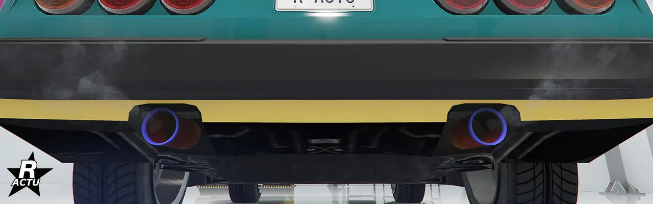 2 double pots d'échappement rond en titane.