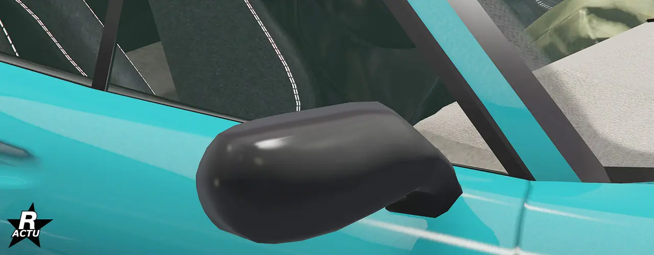 Rétroviseur de série d'une seul bloc noir