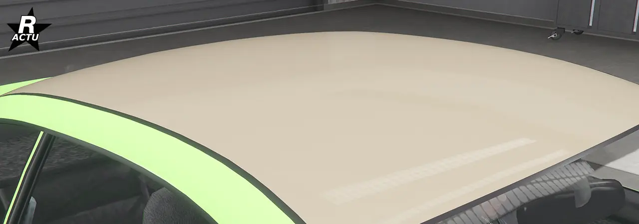 Toit de série entièrement lisse et peint dans la couleur secondaire sur la Sentinel XS.