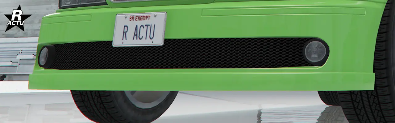 Vue rapprochée de l'option du "pare-chocs uni".