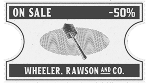 Coupon promotionnel de 50% pour l'achat de la pelle Pennington dans la boutique de Mme Nazar.