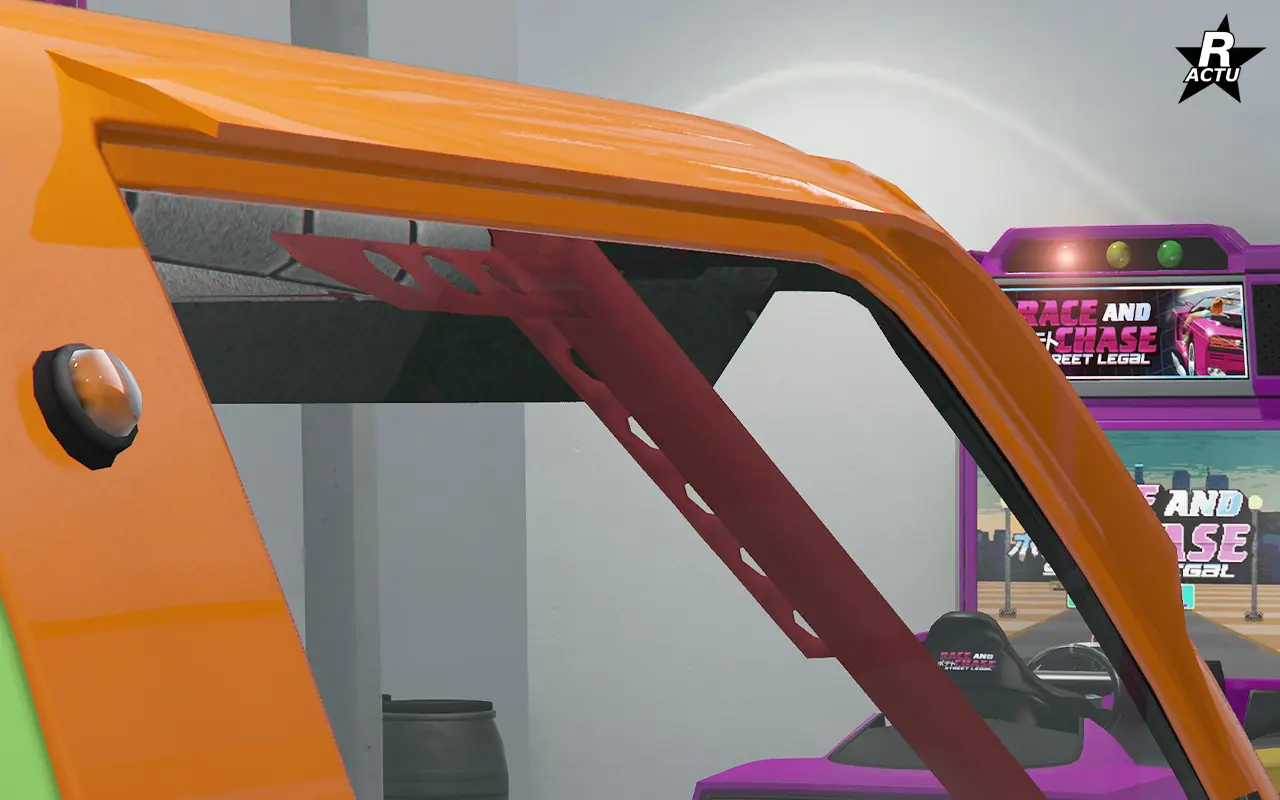 Option ajoutant un déflecteur coupe-vent couleur principale autour des vitres latérales du véhicule.