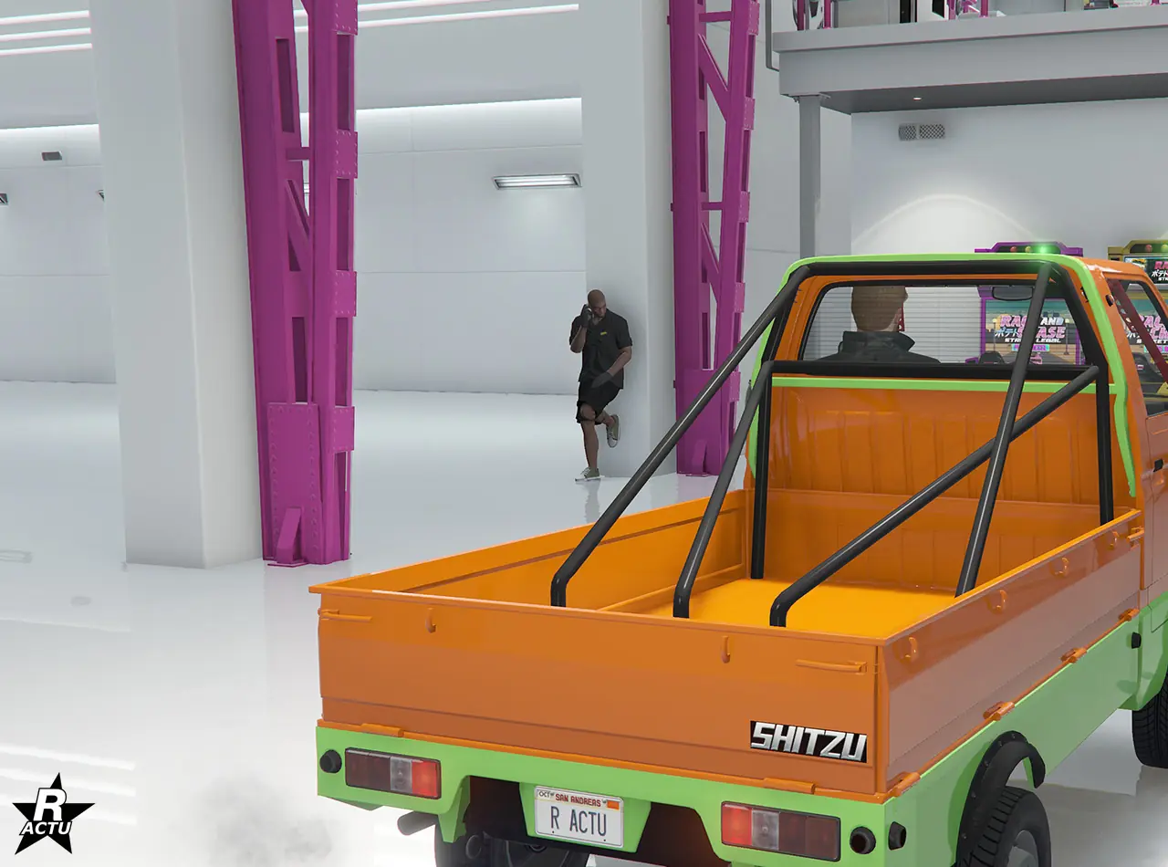 Option ajoutant des arceaux de sécurité noir faisant la jonction entre le plateau arrière et la cabine de la camionnette.