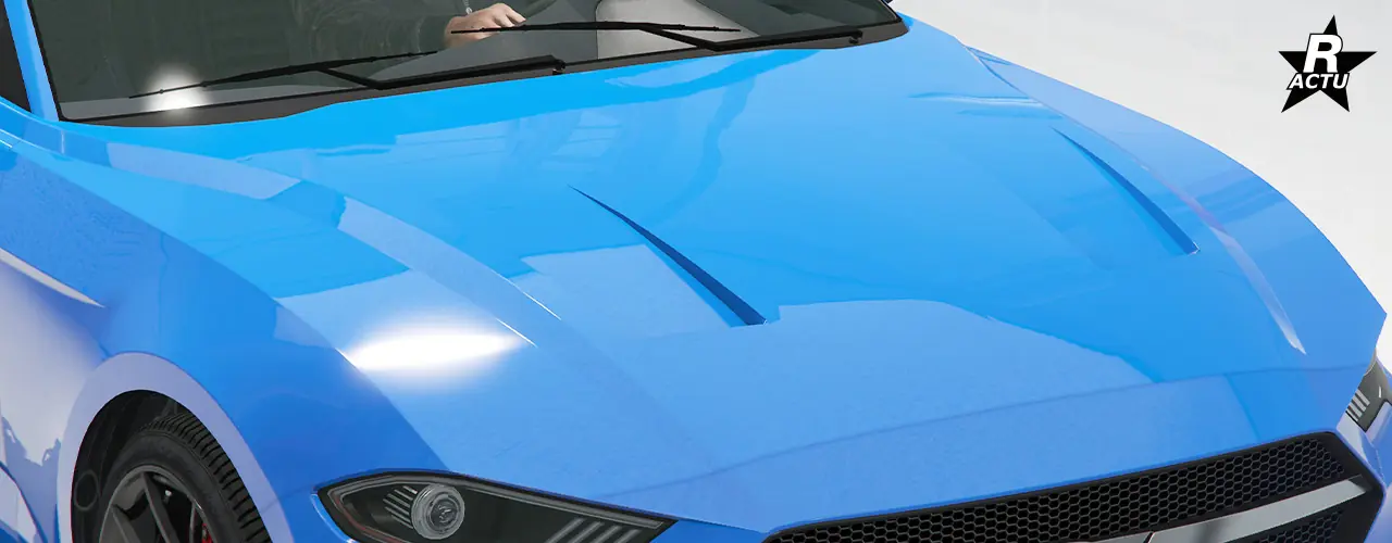 Capot de série couleur principale avec deux affaissements rectangulaires de chaque côté.