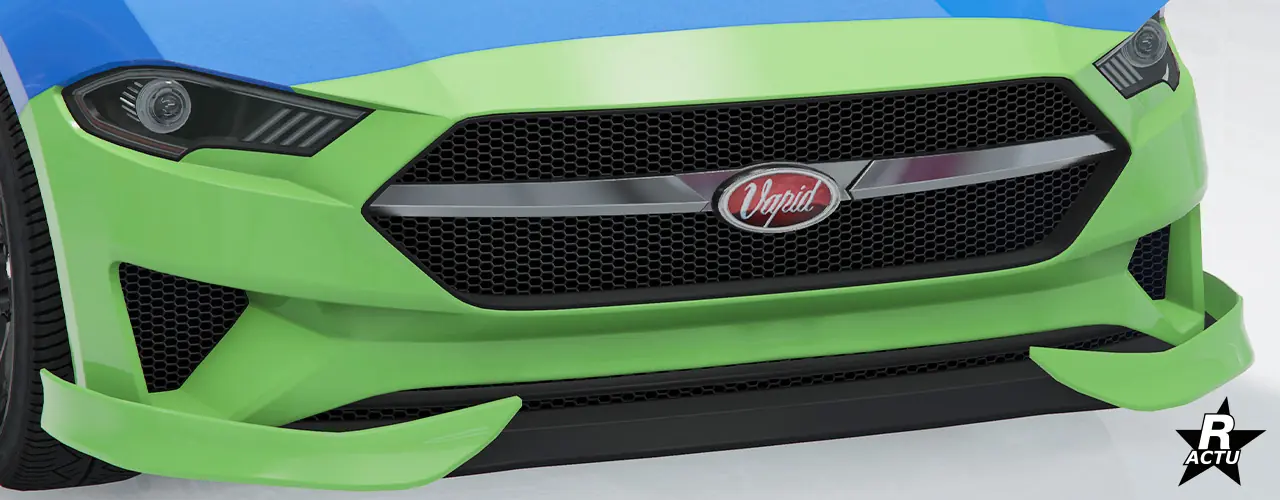 Option ajoutant sur le pare-chocs de série peint dans la couleur secondaire, une arête aérodynamique autour du léger séparateur aérodynamique noir.