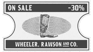 Coupon de réduction proposant une promotion de 30% sur des vêtements de types bottes.