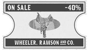 Coupon de réduction de 40% sur les selles de chevaux.