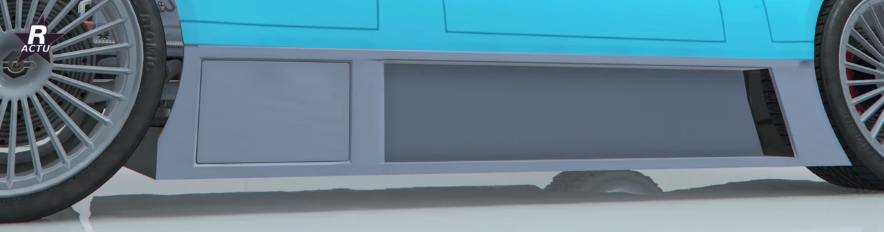 Profil de la Benefactor LRC GT bleu cyan, bas de caisse Mono GT avec lame allongée bleu nautique