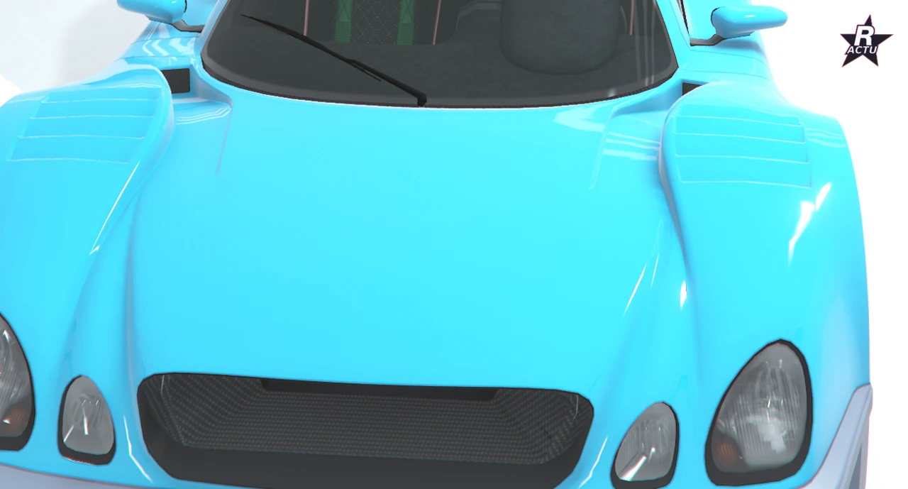 Capot aérodynamique GT sans grille à calandre inférieure en carbone, avant de la Benefactor LRC GT