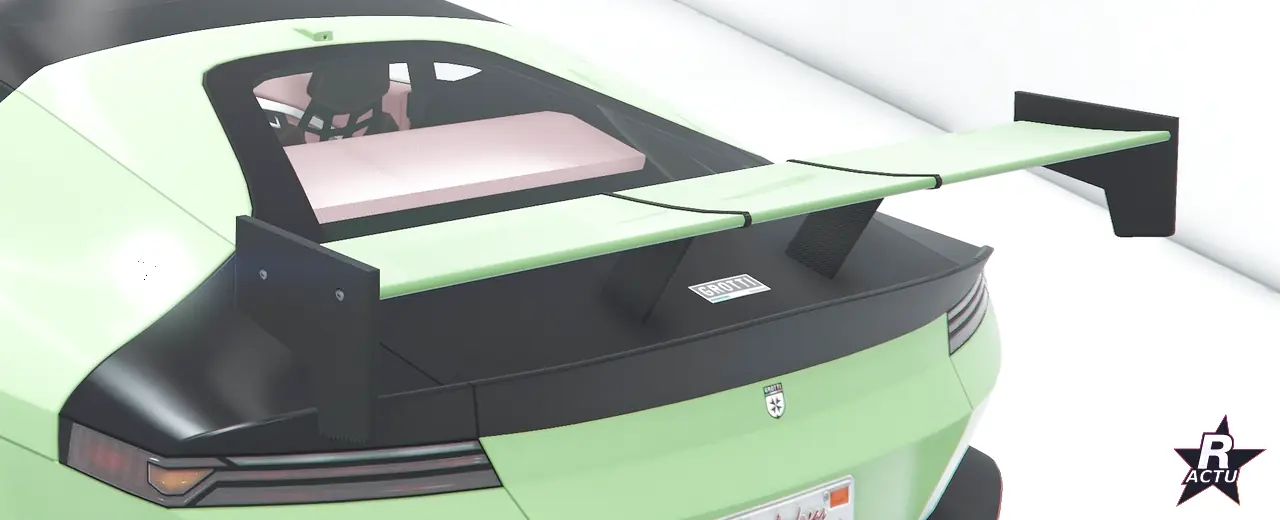 Aileron de course fixe sur le hayon de la Grotti Cartuccia GT (GTA Online)