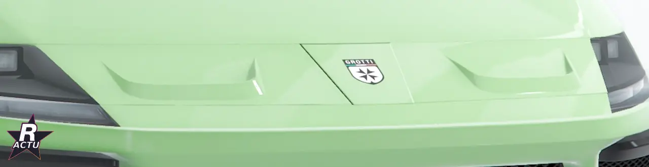 Calandre ventilee en vert (couleur 1) sur la Grotti Cartuccia GT (GTA Online)