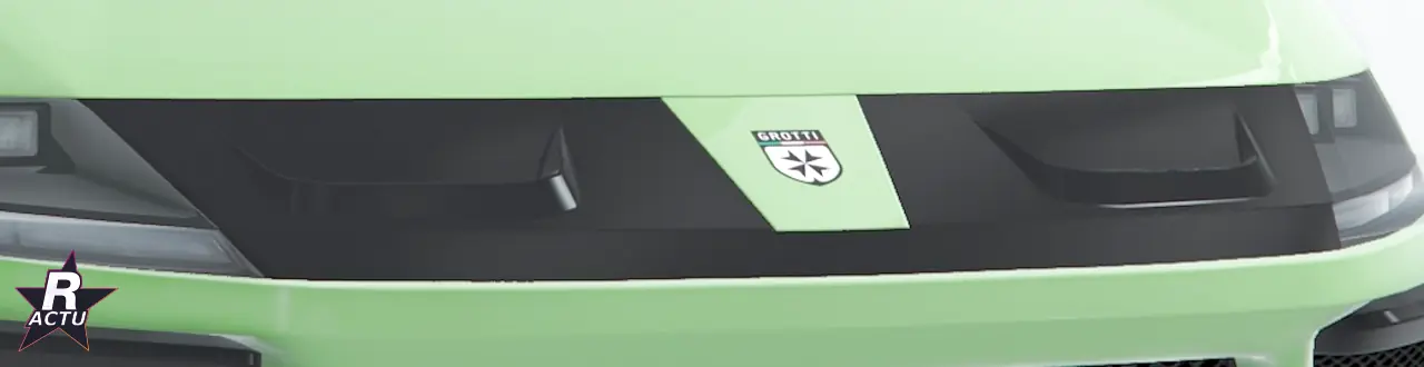 Calandre ventilee en plastique sur la Grotti Cartuccia GT dans GTA Online