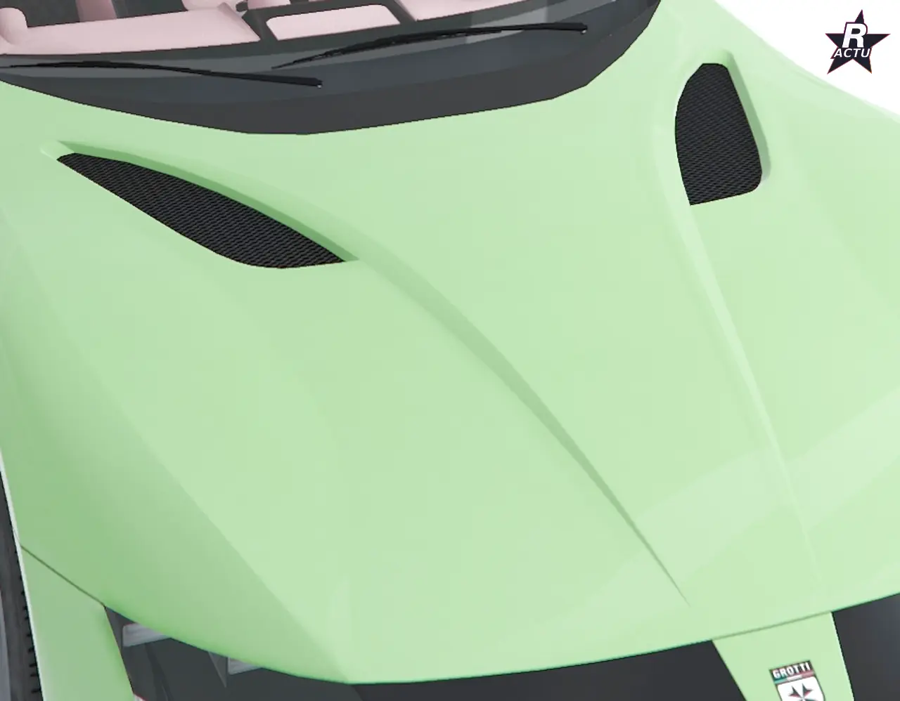 Capot ecoulement nervure sur la Grotti Cartuccia GT (GTA Online)