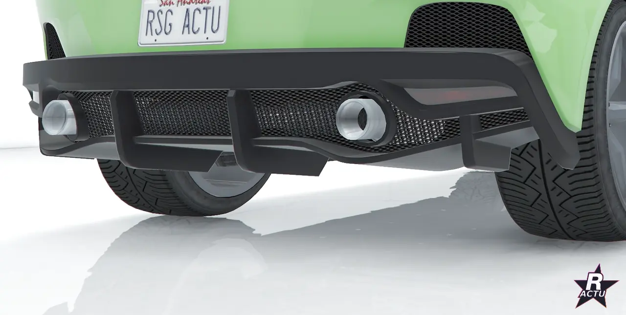 Diffuseur pare-chocs de rue sur la Grotti Cartuccia GT (GTA Online)