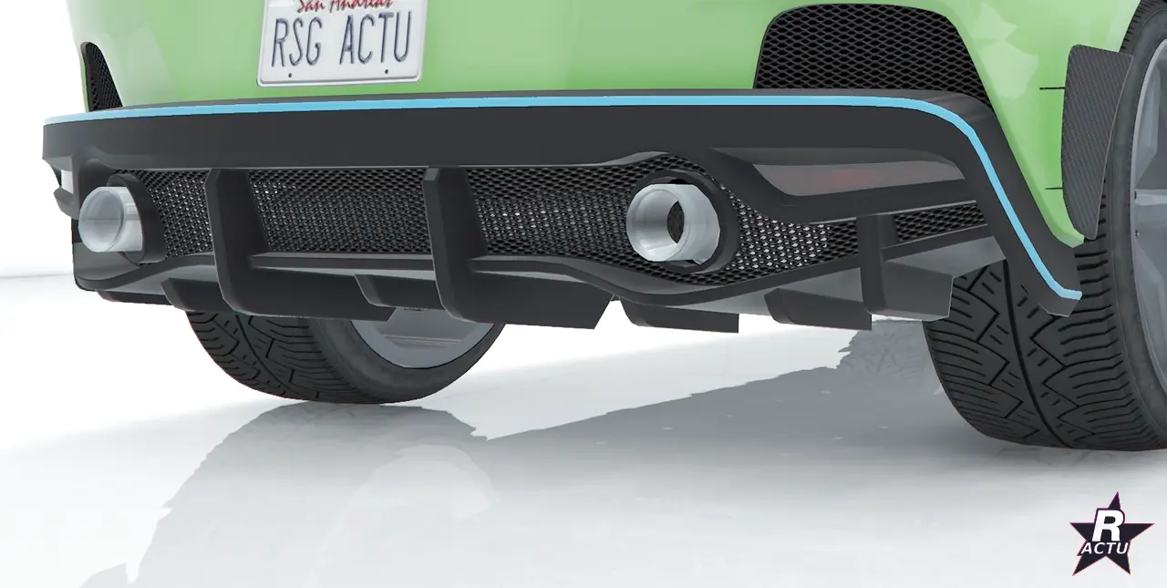 Pare-chocs de sport avec moustaches arriere sur la Grotti Cartuccia GT (GTA Online)