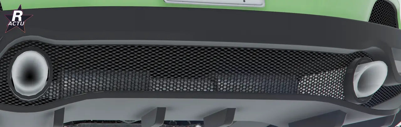 Embouts d'echappement courts chromes sur la Grotti Cartuccia GT (GTA Online)