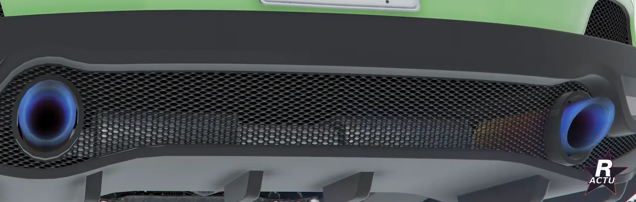 Embouts d'echappement courts en titane sur la Grotti Cartuccia GT dans GTA Online