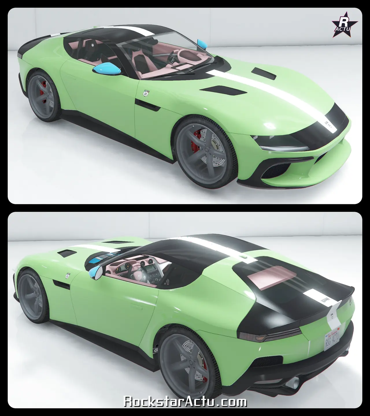 Motif bande blanche centrale sur la Grotti Cartuccia GT (GTA Online)