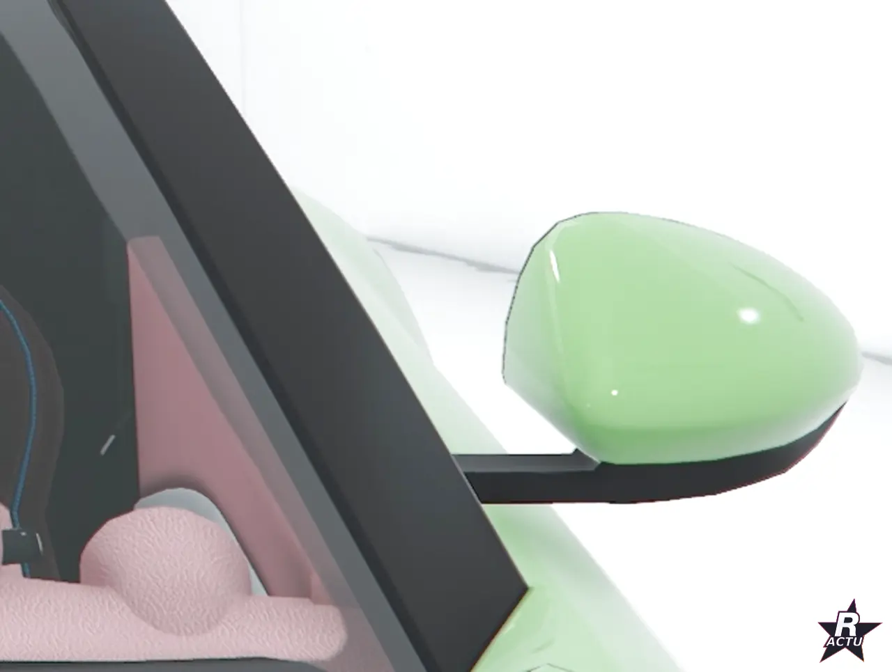 Retroviseur peint en vert (couleur 1) sur la Grotti Cartuccia GT dans GTA Online