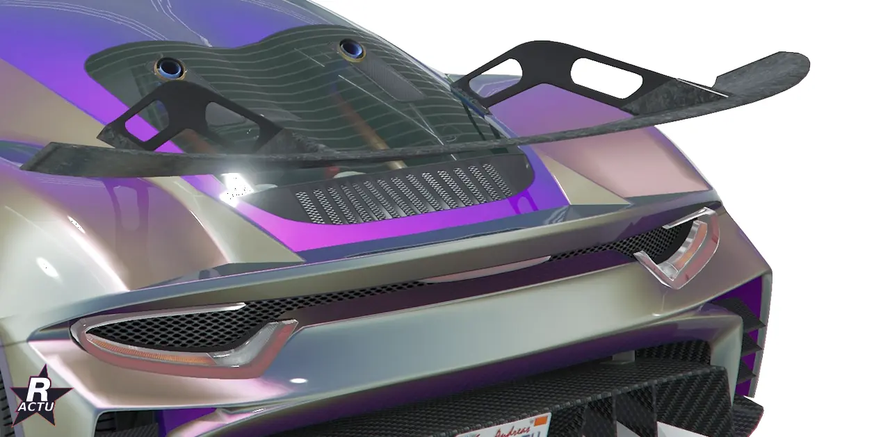 Aileron en arc HSW en carbone sur la Grotti Veleno GT (GTA Online)
