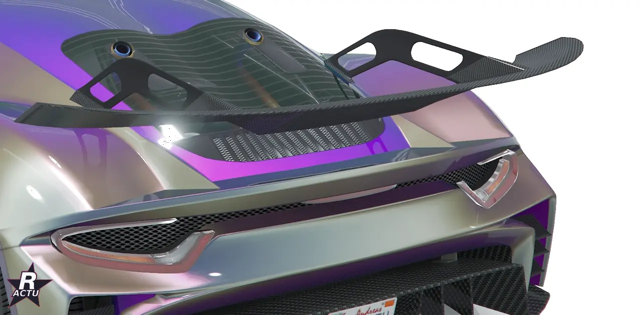 Aileron en arc monté sur la Grotti Veleno GT dans GTA Online