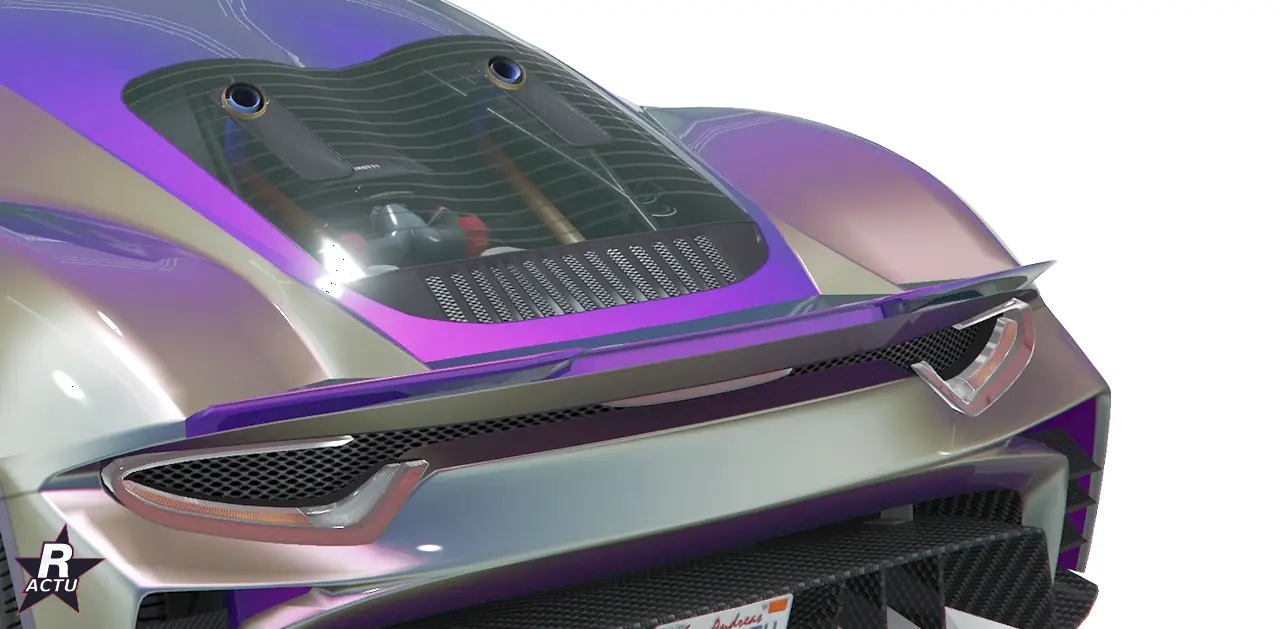 Aileron Queue Mk I à l'arrière de la Grotti Veleno GT dans GTA Online