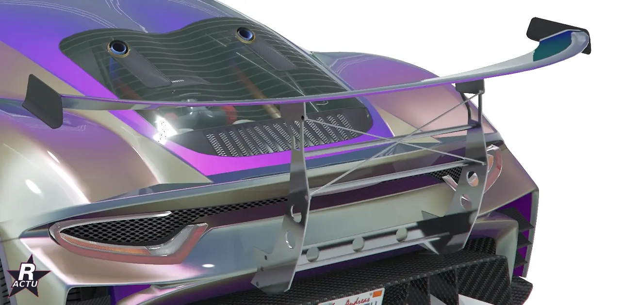 Aileron de rue à l'arrière de la Grotti Veleno GT dans GTA Online