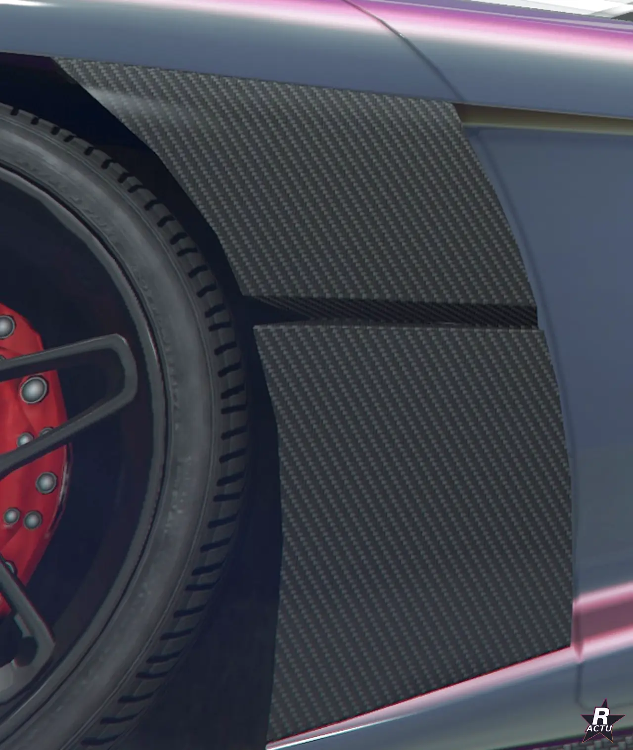 Garde-boue avant Double canal sur la Grotti Veleno GT dans GTA Online