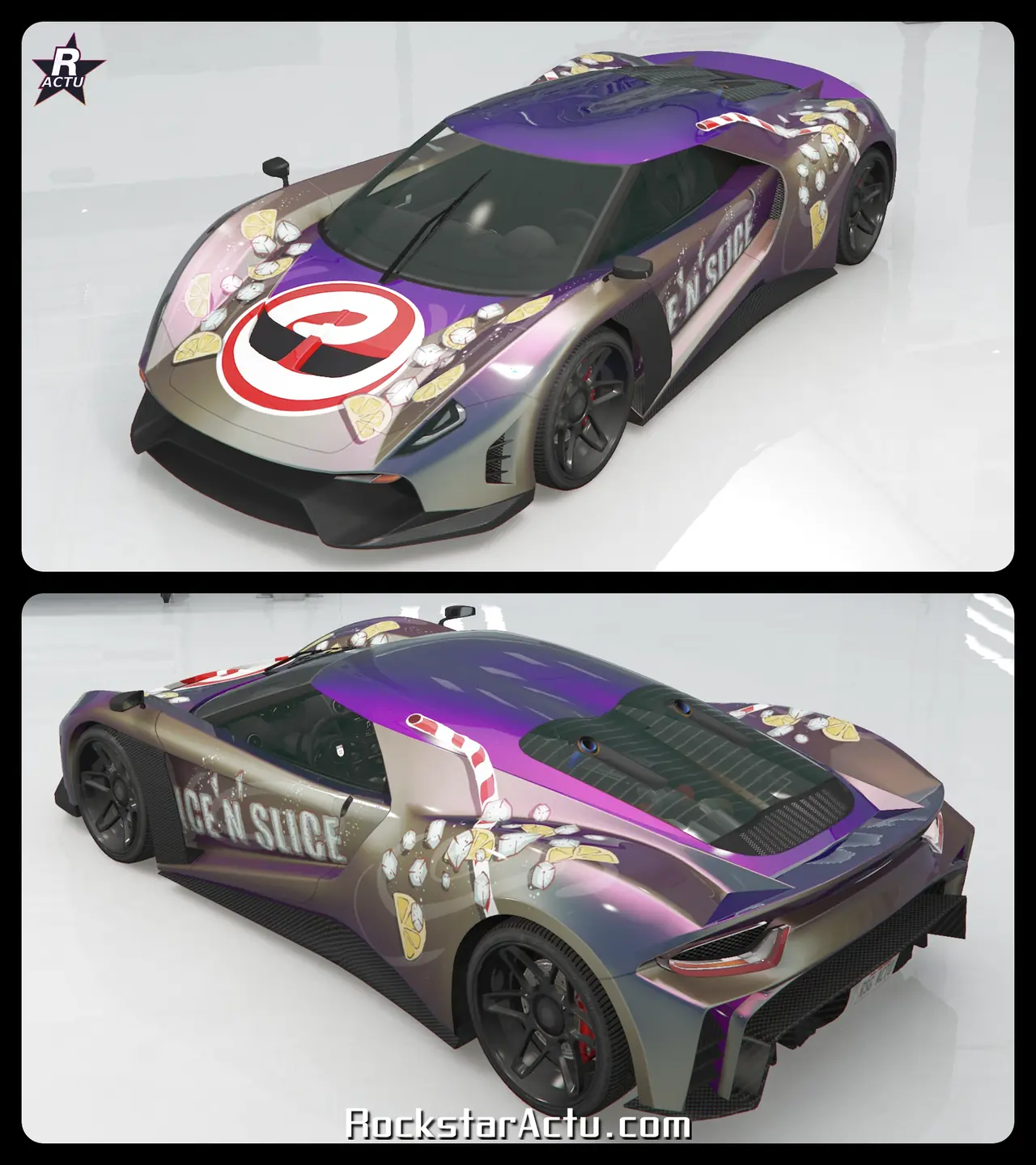 Motif Ice N Slice sur la Grotti Veleno GT dans GTA Online