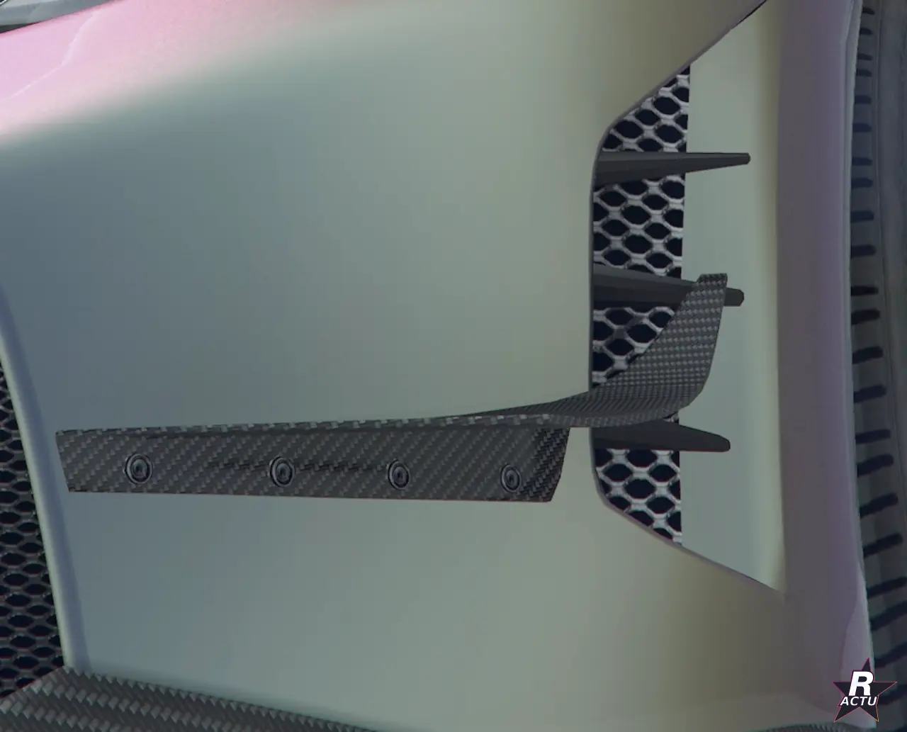 Moustaches avant Simple plat sur la Grotti Veleno GT dans GTA Online