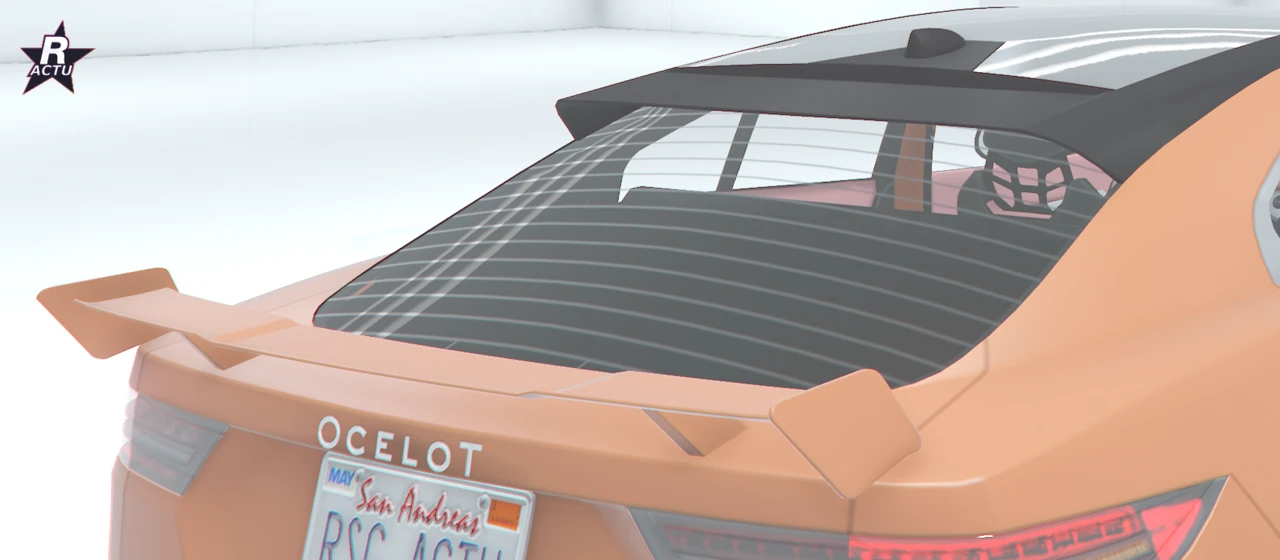 Aileron tuning au dessin marqué sur le hayon de l'E-Stride
