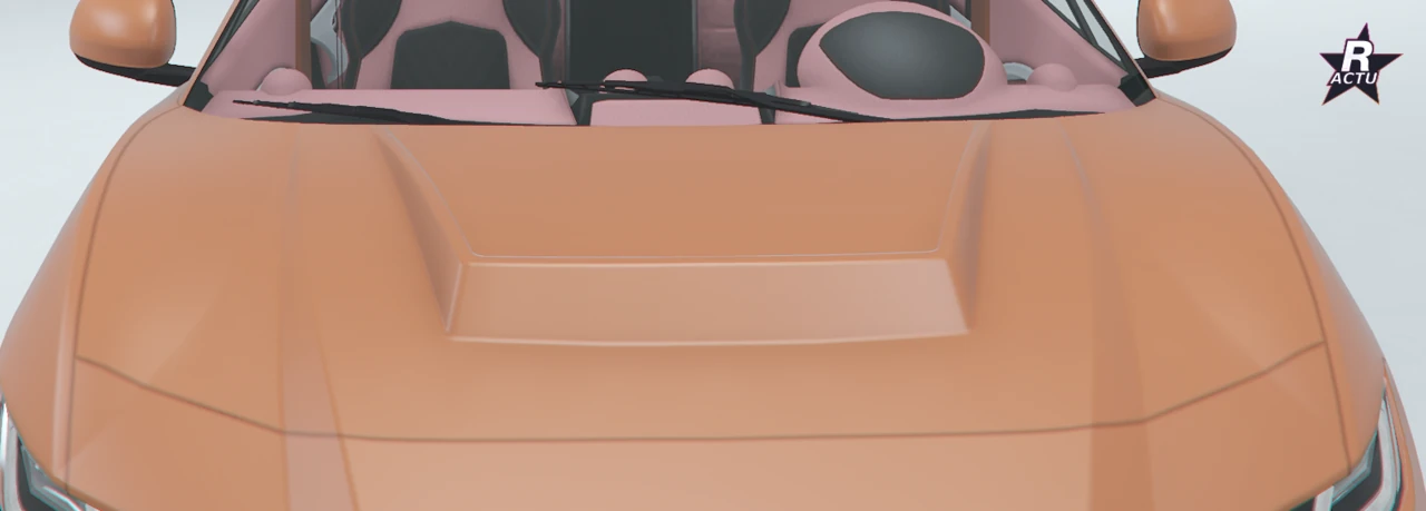 Capot orange de rue avec une petite prise d'air sur l'Ocelot E-Stride